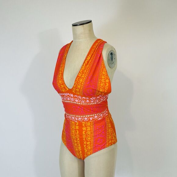 Anthropologie Marimekko Lilka Pidot Maillot One Piece Swimsuit Women's Medium - Picture 8 of 11